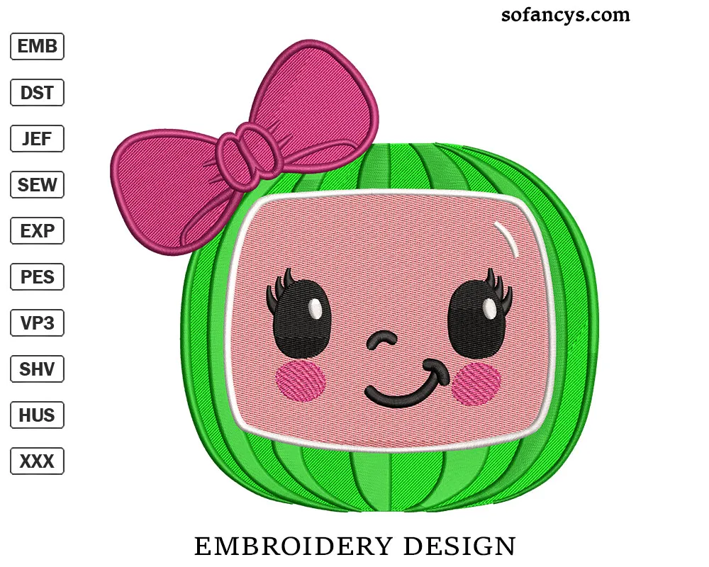 Cute Watermelon Embroidery
