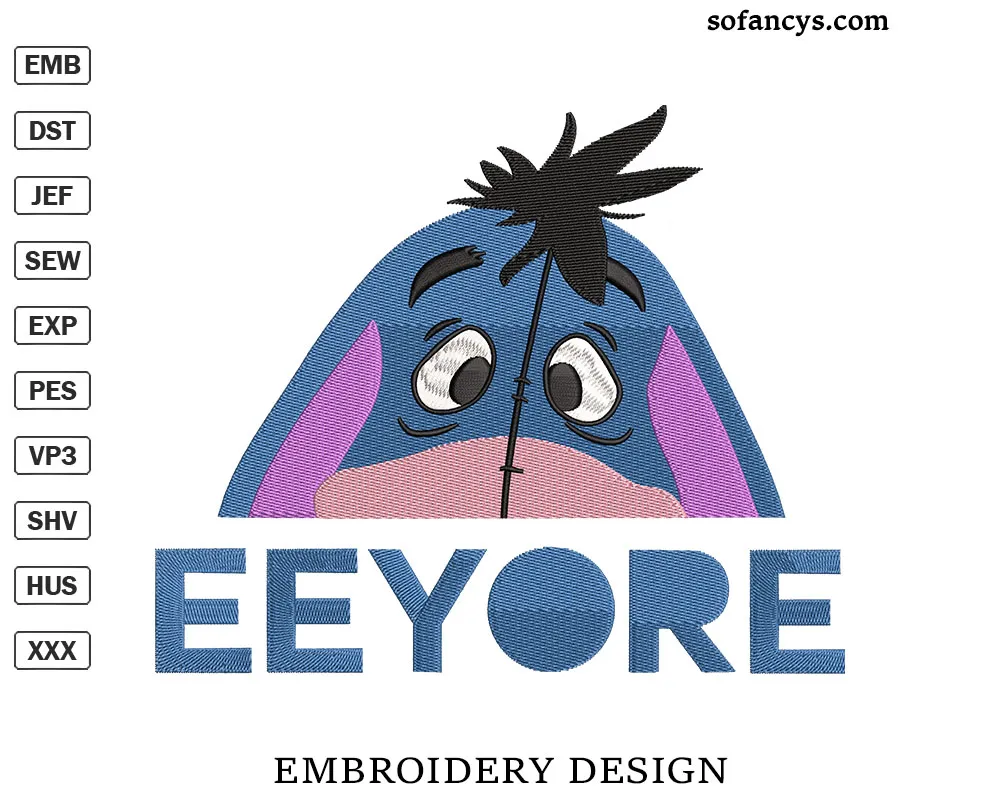 Eeyore Embroidery Design