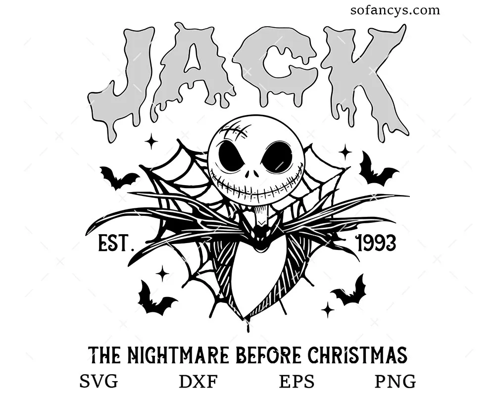 Jack Nightmare Before Christmas SVG