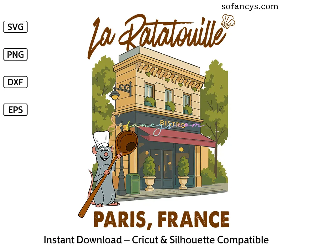 Little Chef Remy SVG – Ratatouille Paris Restaurant Design