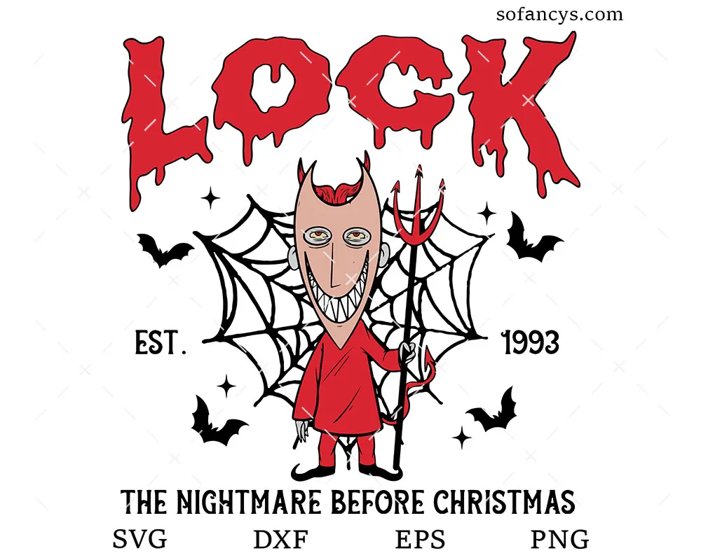 Lock Nightmare Before Christmas SVG