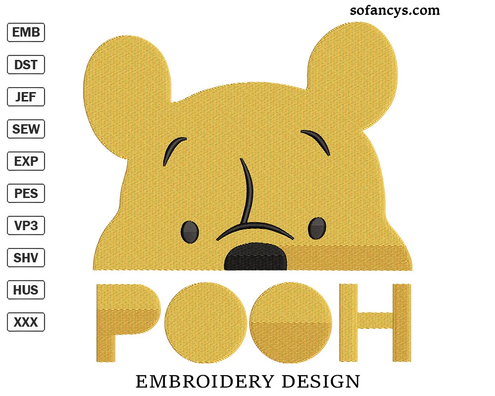 Pooh Bear Embroidery File