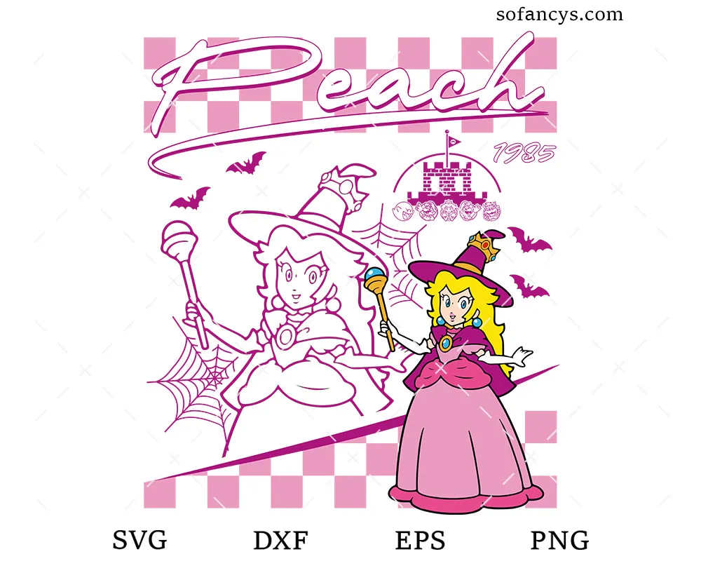 Princess Peach Halloween SVG