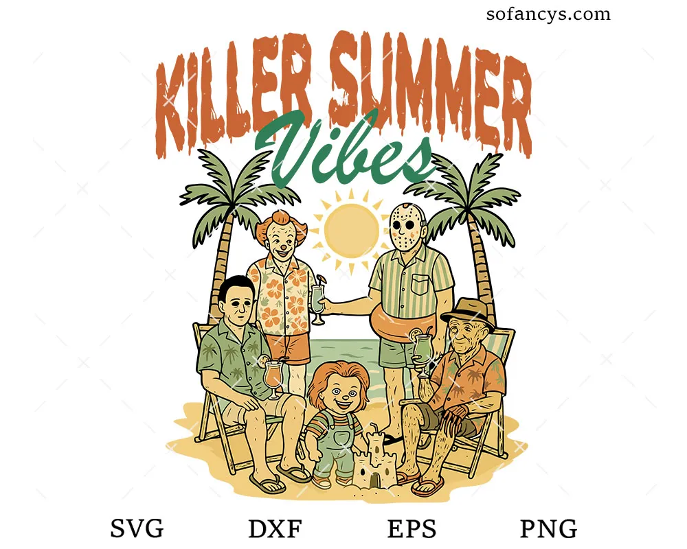 Retro Horror Summer SVG