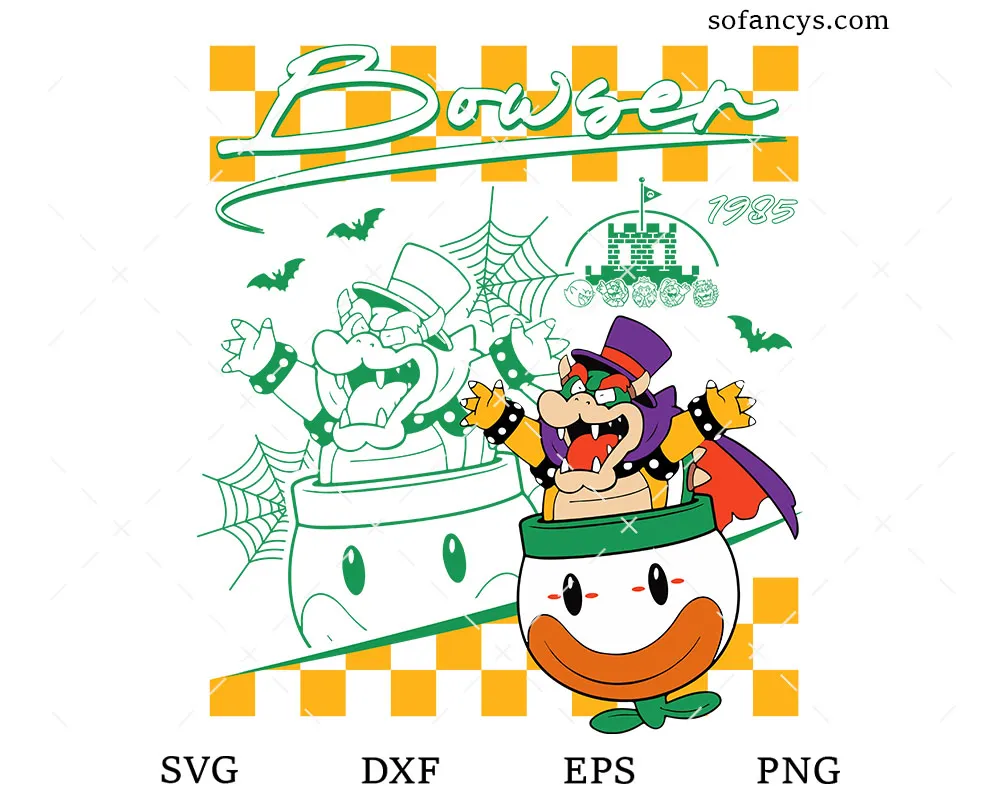 Super Mario Bowser Halloween SVG