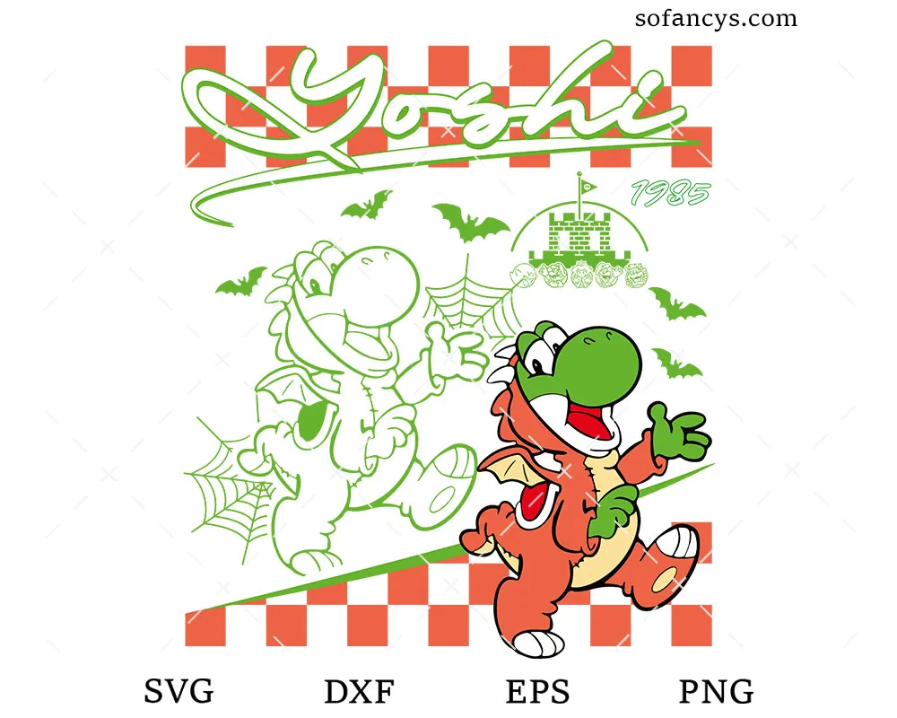 Super Mario Yoshi Halloween SVG