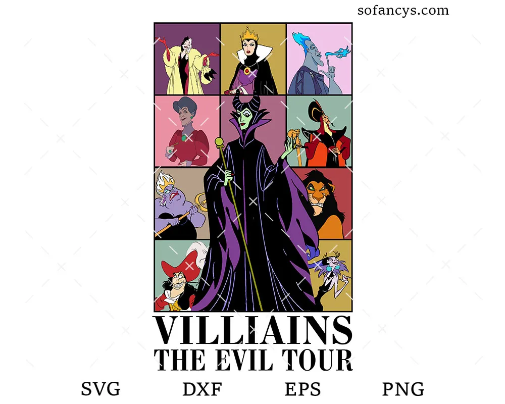 Villains The Evil Tour SVG