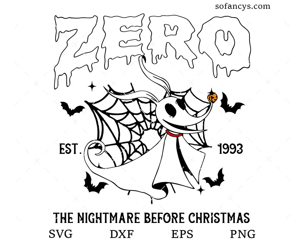 Zero Nightmare Before Christmas SVG