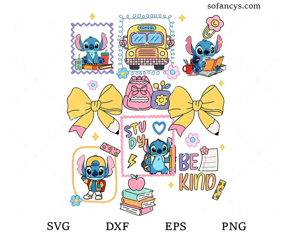 Back To School Stitch SVG