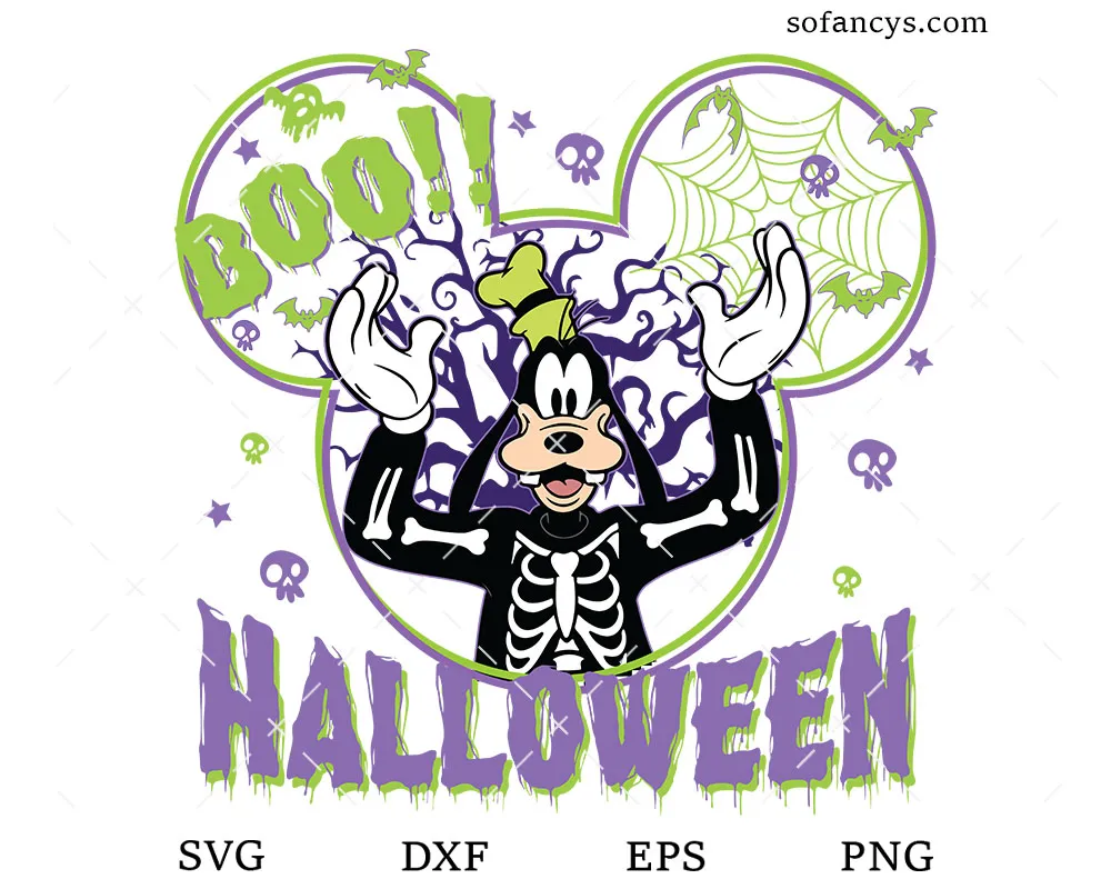 Boo Goofy Halloween SVG