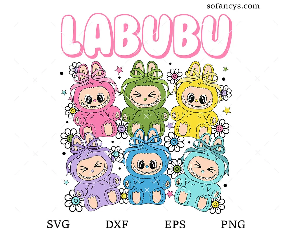 Colorful Labubu SVG