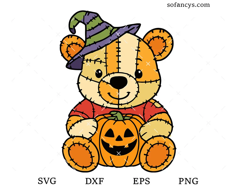 Cute Halloween Teddy Bear SVG