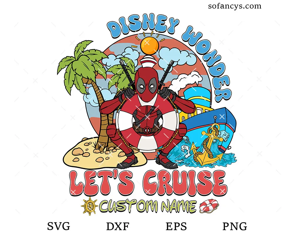 Deadpool Disney Wonder Cruise SVG