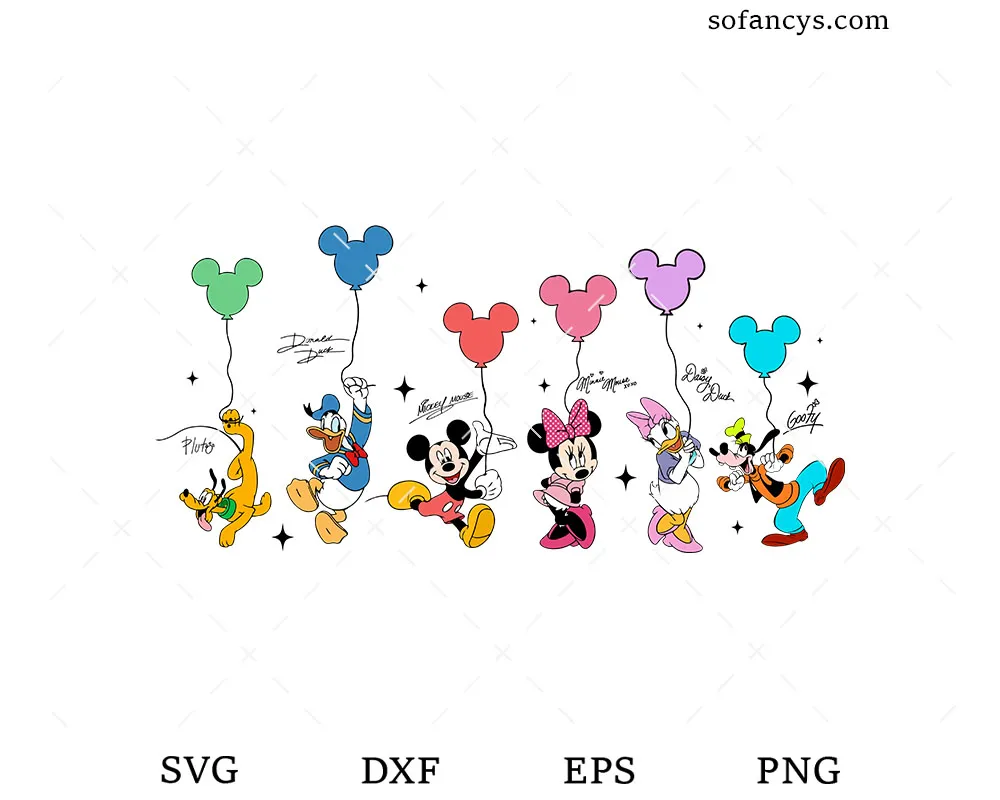 Disney Character Balloon SVG