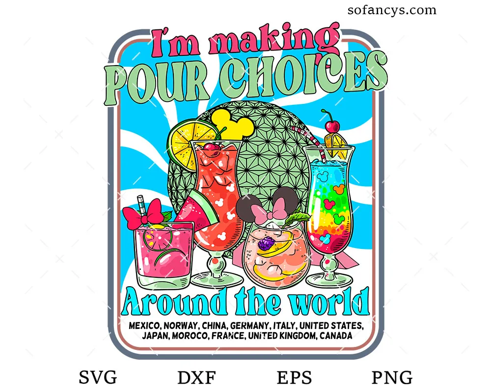 Disney Drink Around The World SVG