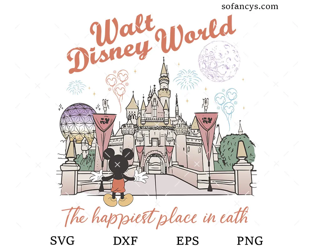 Disney Magic Kingdom SVG - Mickey Castle Cricut Design