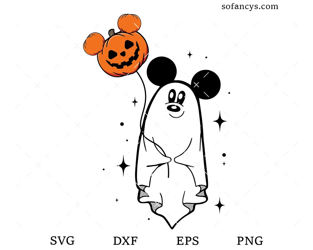 Disney Mickey Ghost SVG