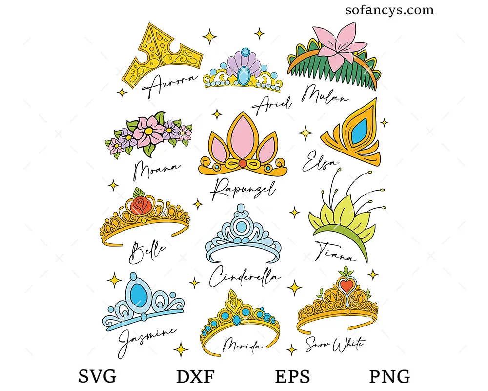 Disney Princess Crown SVG