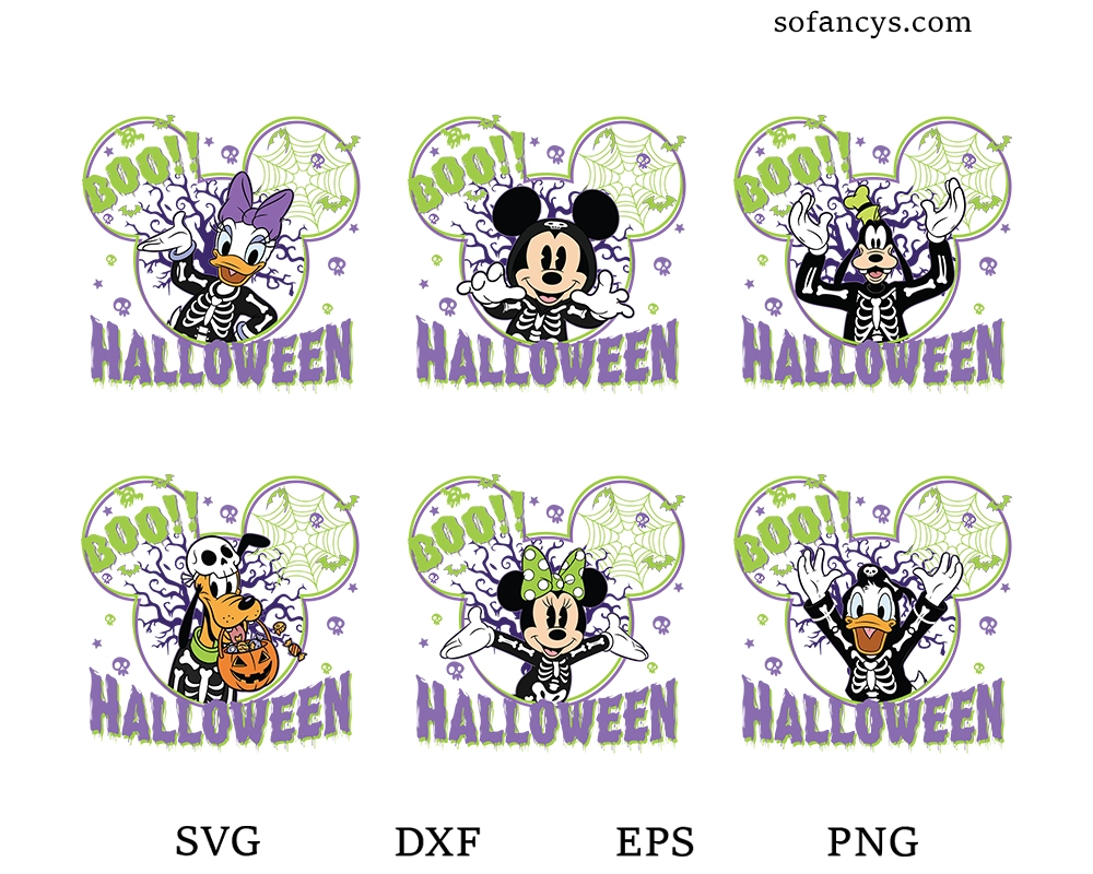 Disney Skeleton Boo SVG Bundle