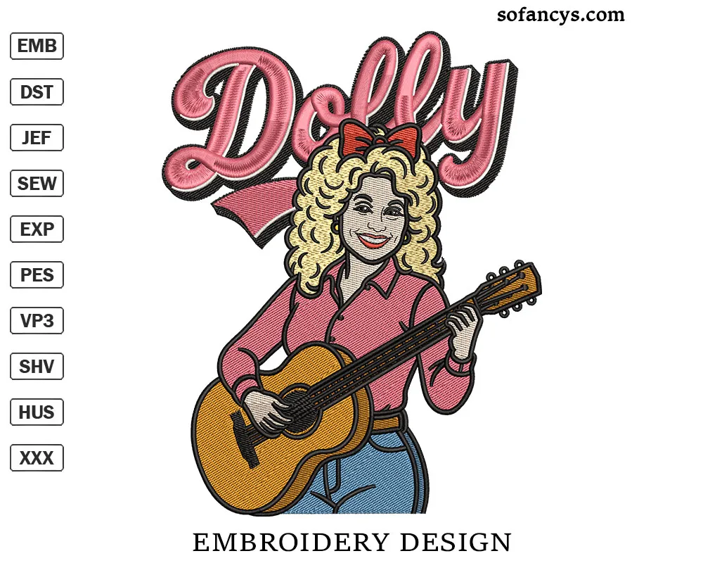 Dolly Parton Embroidery File