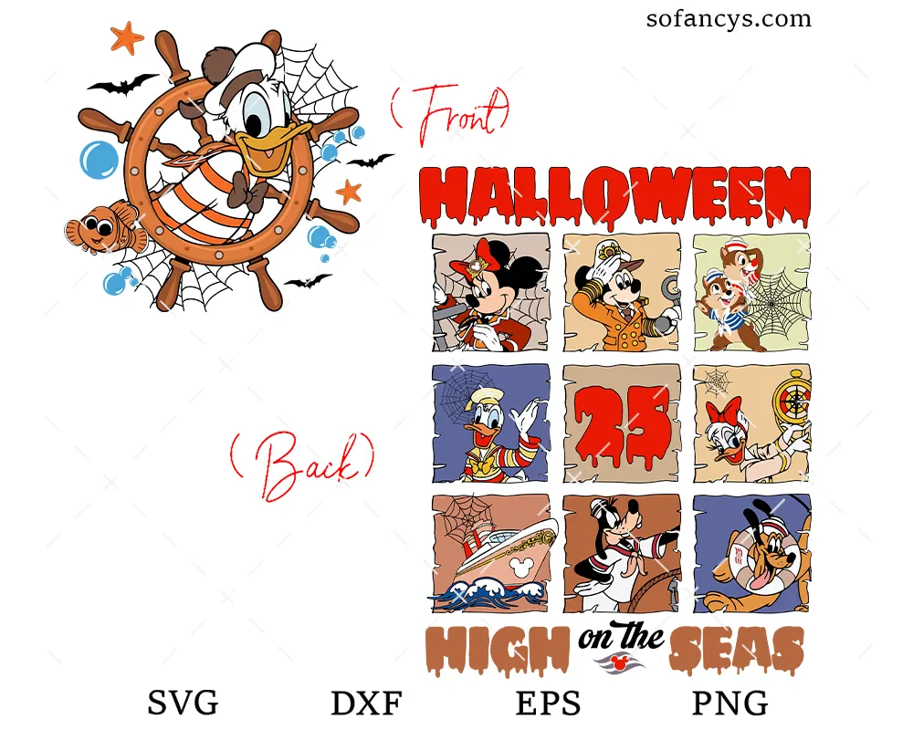 Donald Halloween Cruise SVG