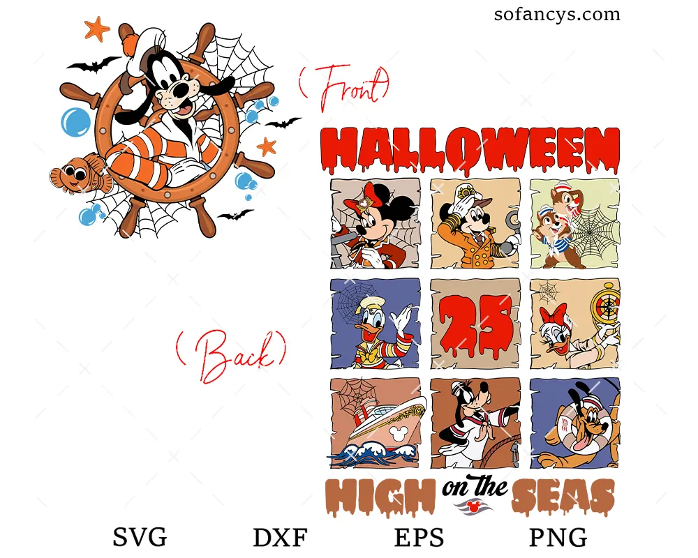 Goofy Halloween Cruise SVG