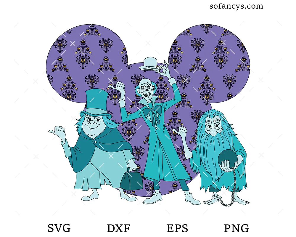 Haunted Mansion Hitchhiking Ghosts SVG