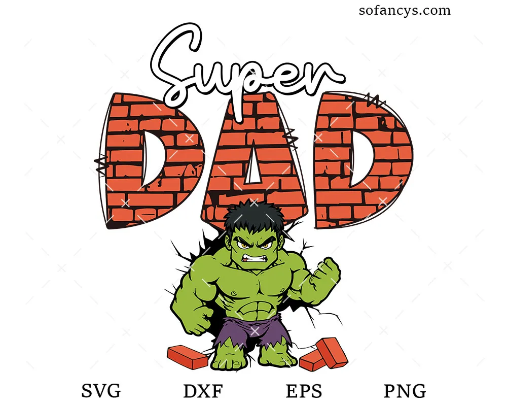 Hulk Super Dad SVG