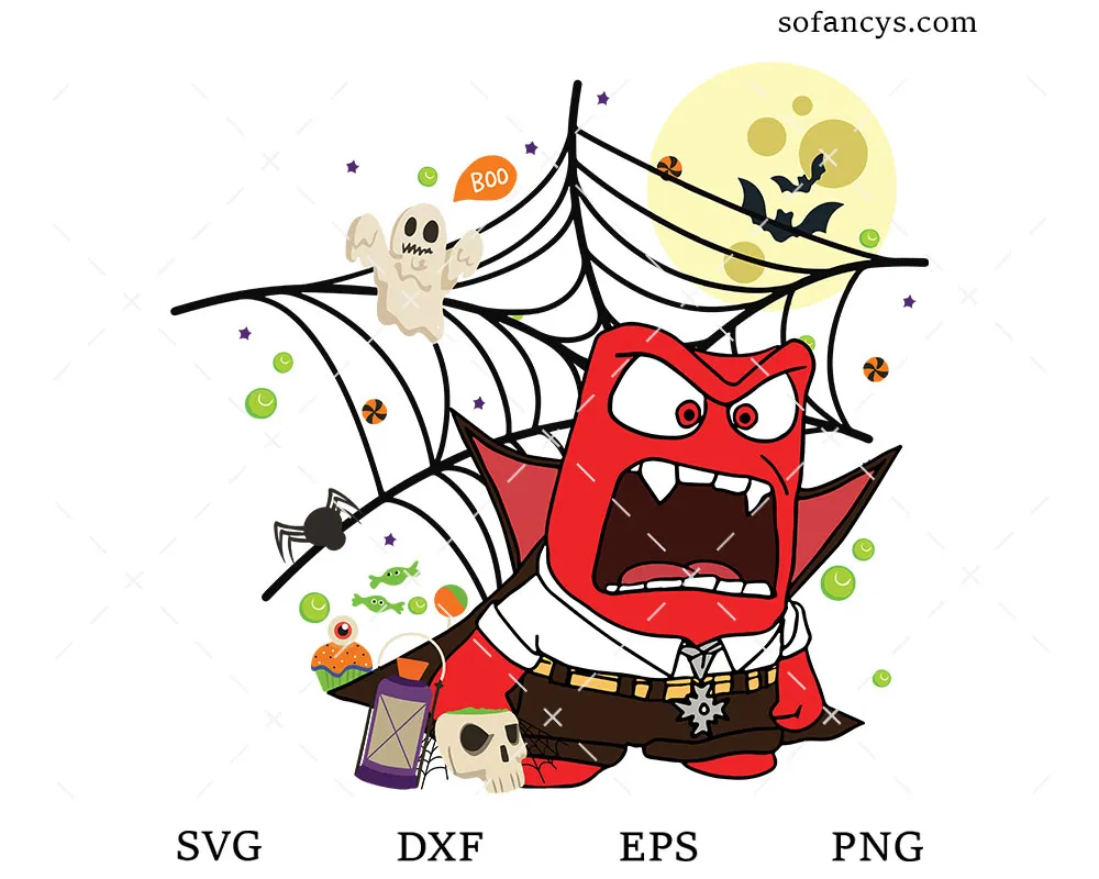 Inside Out Anger Dracula SVG
