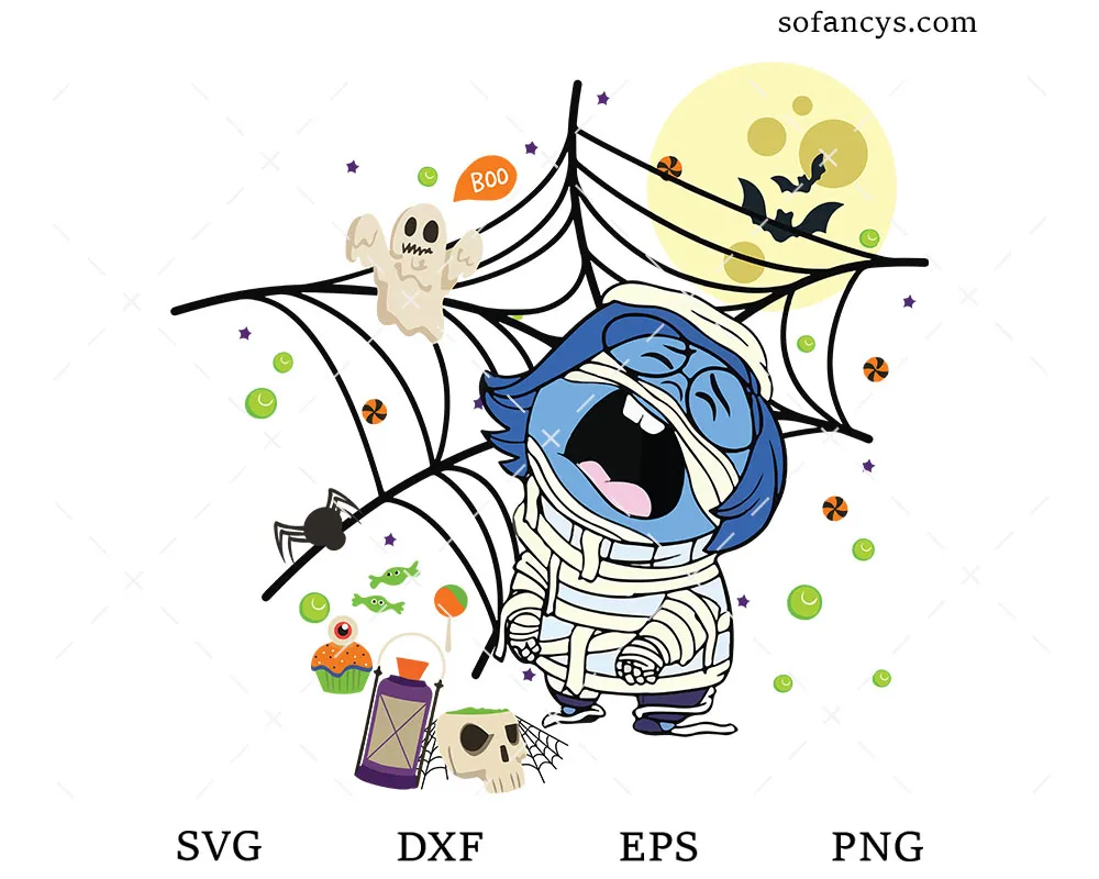 Inside Out Sadness Mummy SVG
