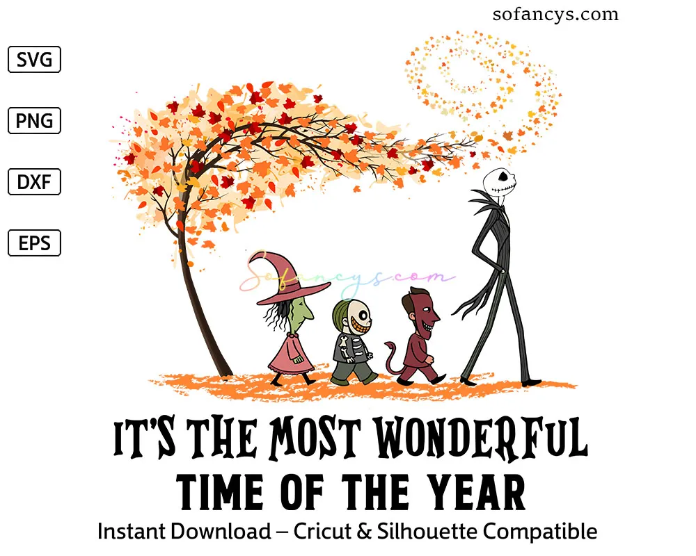 Jack Skellington and Friends SVG – Fall Halloween Digital Cut File