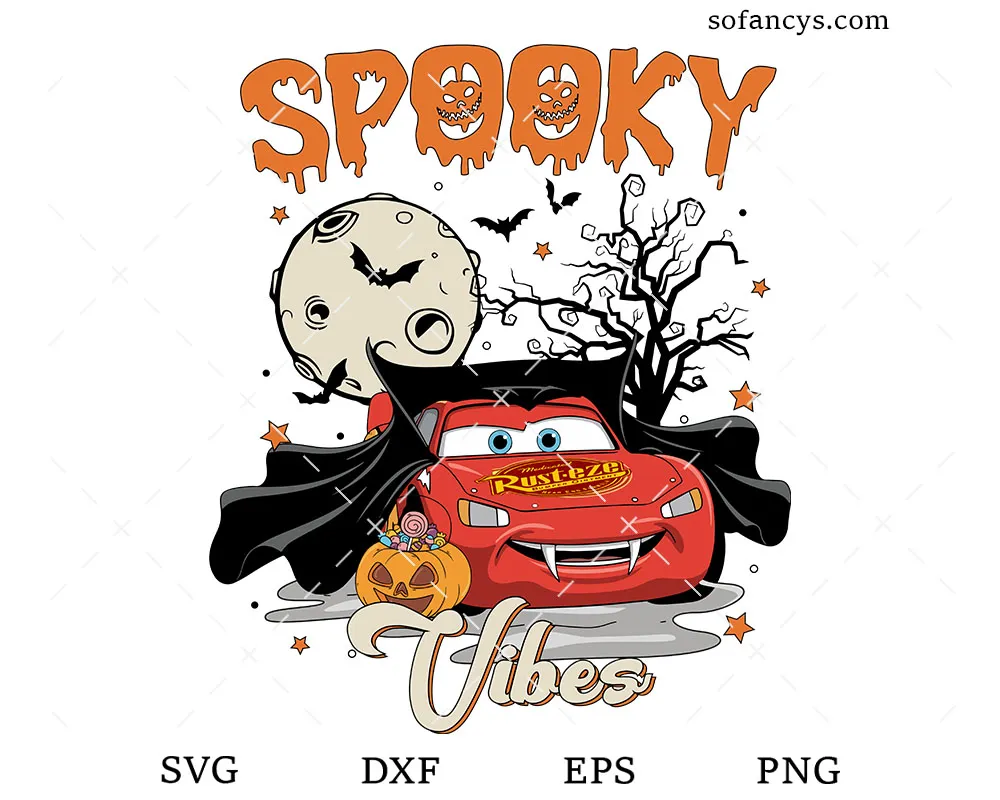 Lightning Car Halloween SVG