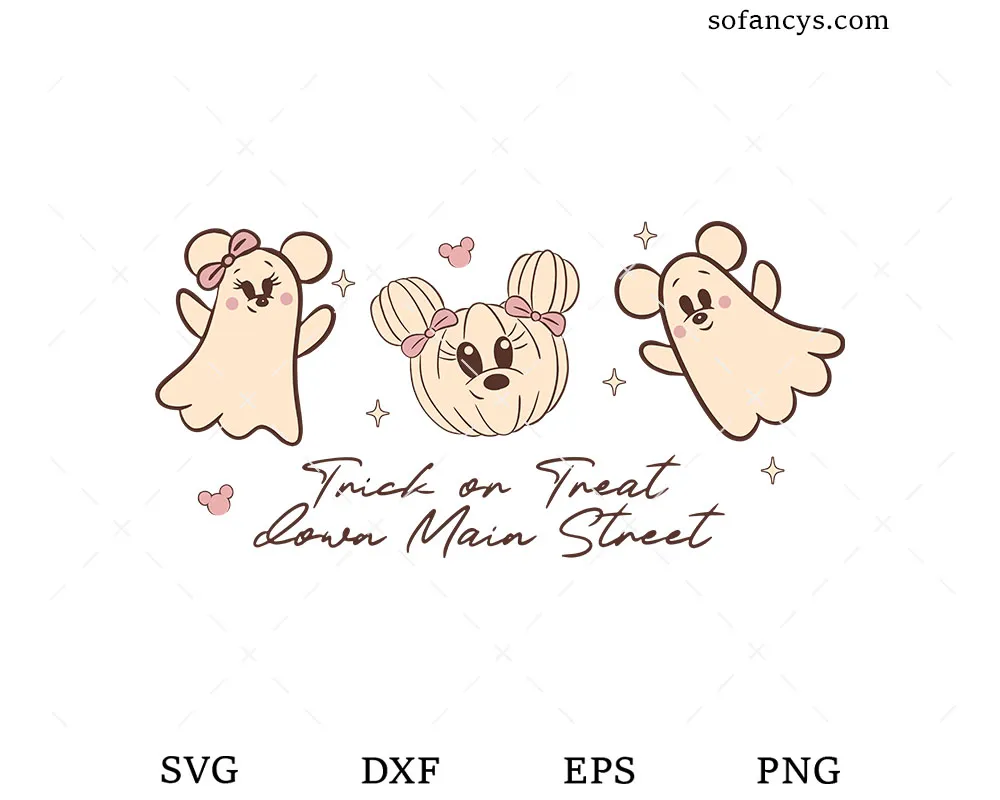 Magical Minnie Ghost SVG
