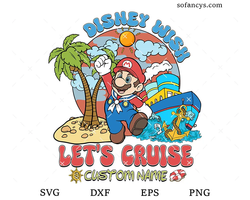 Mario Disney Wish Cruise SVG