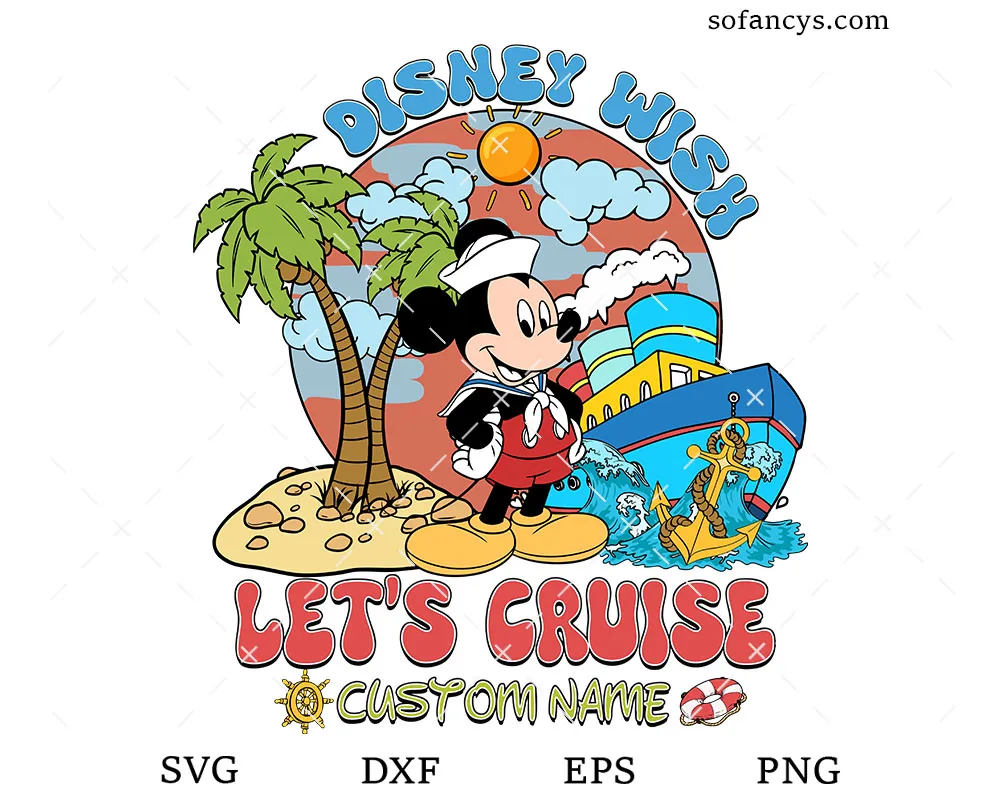 Mickey Disney Wish Cruise SVG