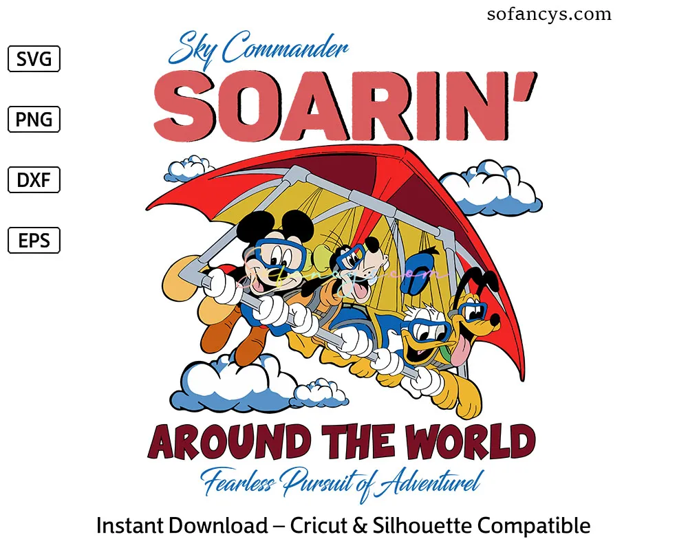 Mickey Soarin’ Around the World SVG – Disney Adventure Design