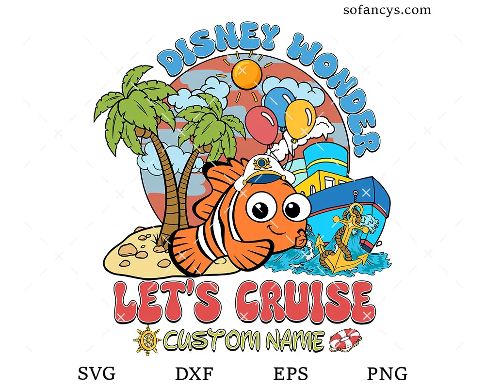 Nemo Disney Wonder Cruise SVG