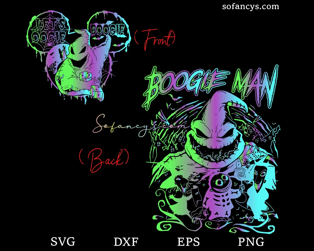 Neon Oogie Boogie Man SVG