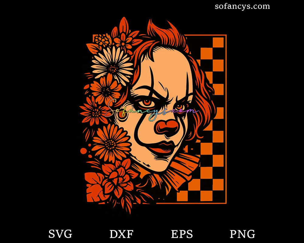 Pennywise Clown Halloween SVG