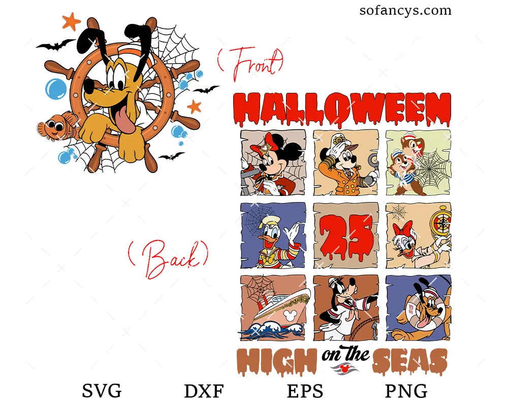 Pluto Halloween Cruise SVG