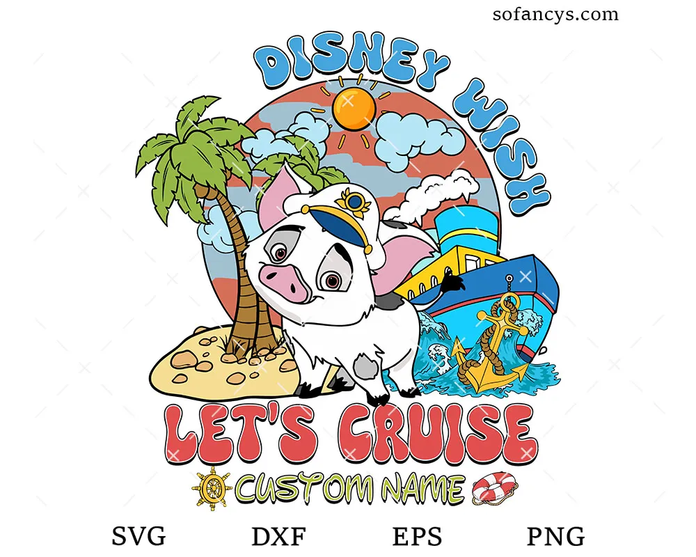 Pua Disney Wish Cruise SVG