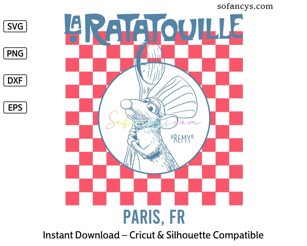 Remy Paris SVG – French Ratatouille Cooking Design