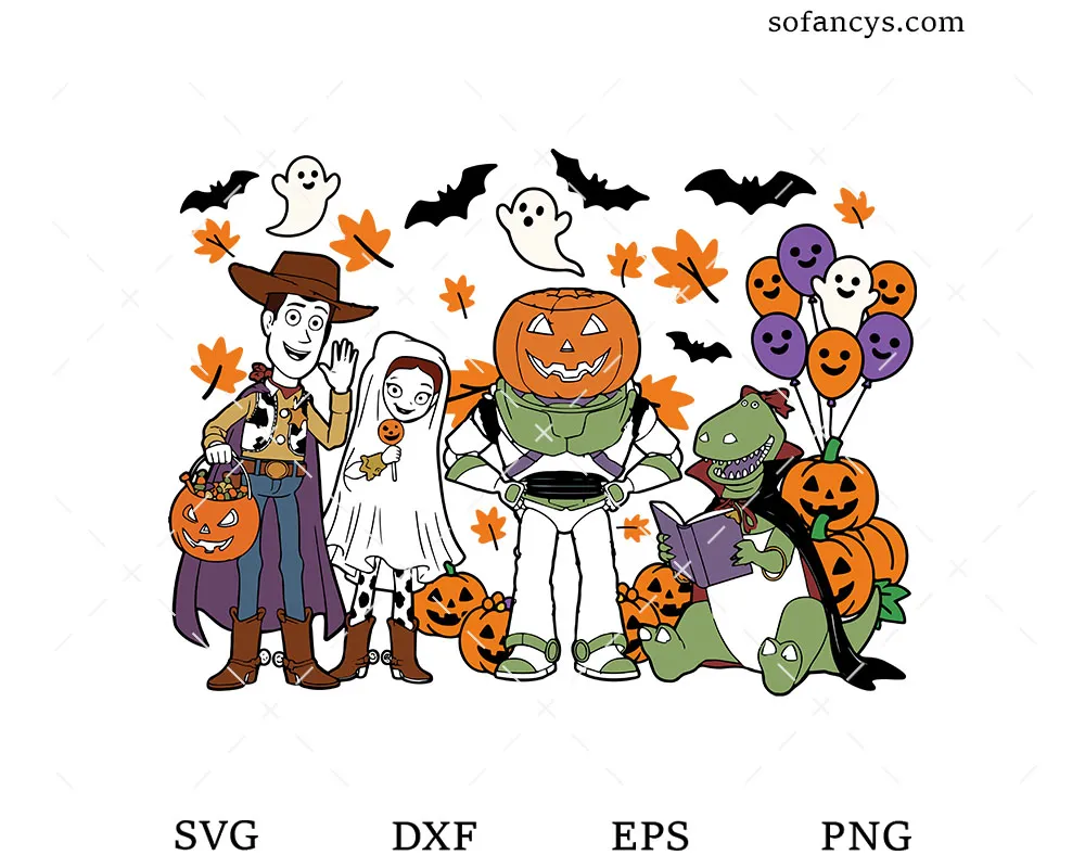Retro Toy Story Halloween SVG