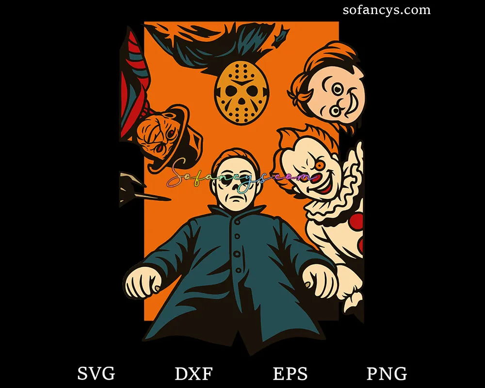 Scary Movie Characters SVG
