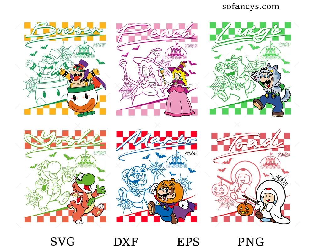 Super Mario Halloween SVG Bundle