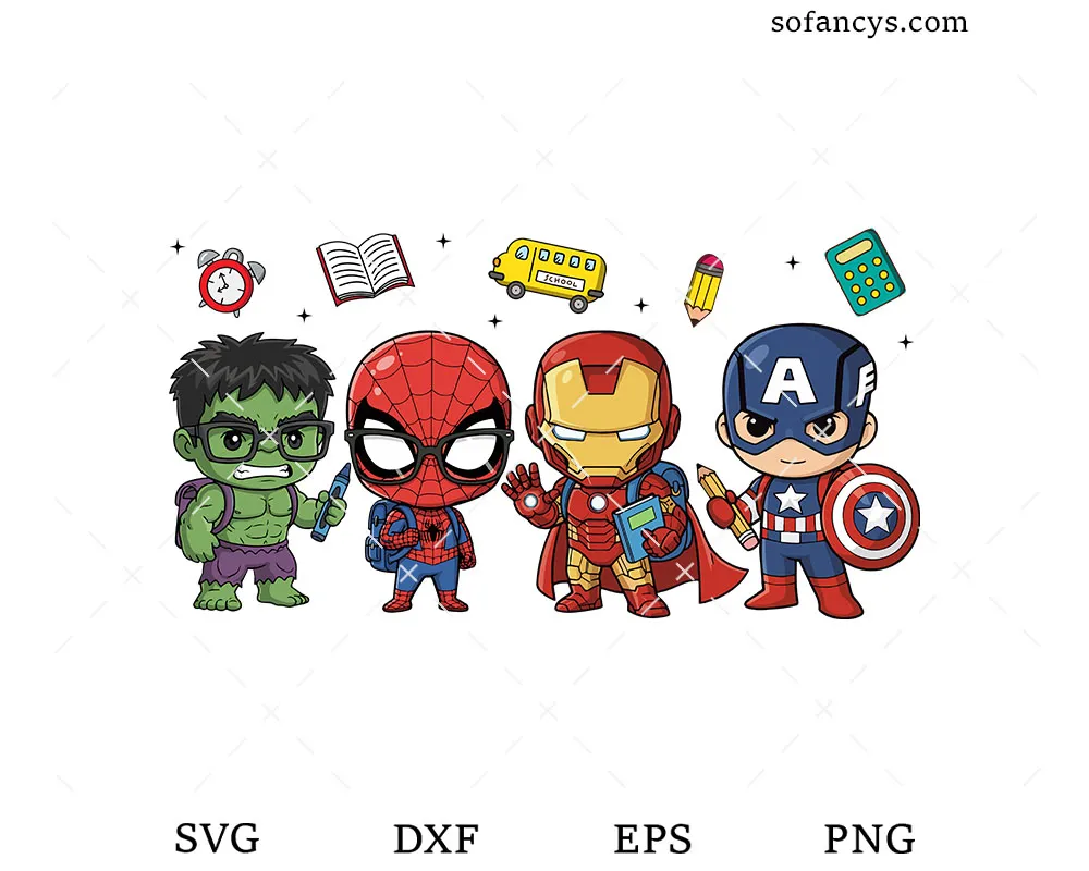 Superhero Back To School SVG