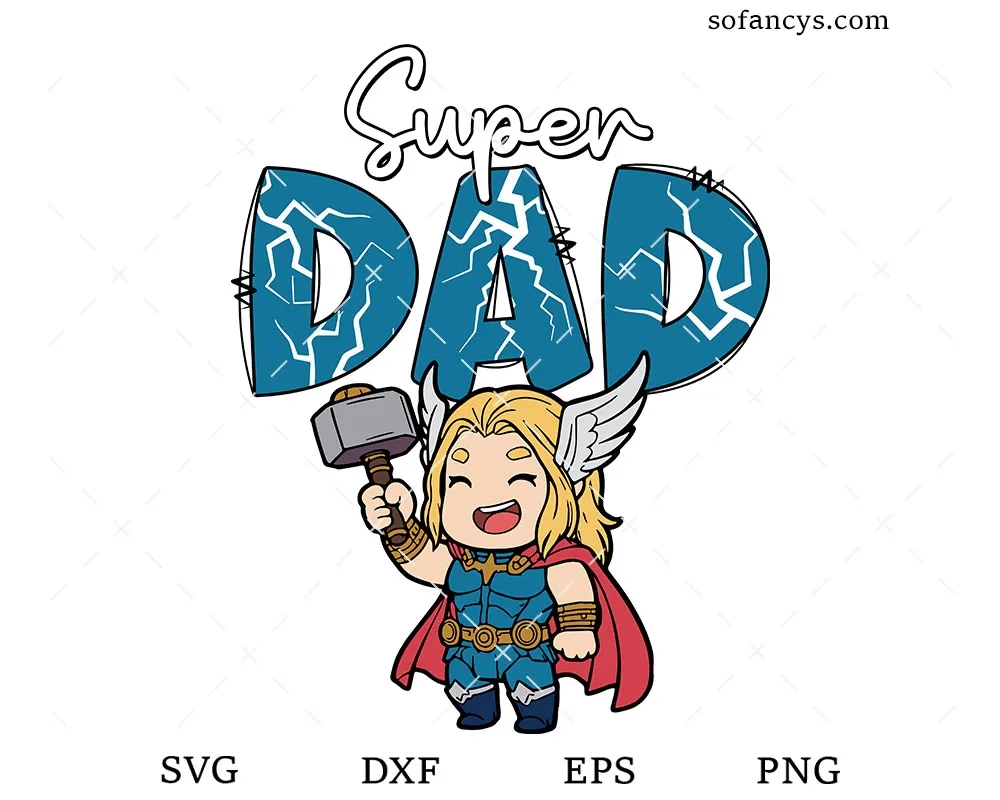 Thor Super Dad SVG