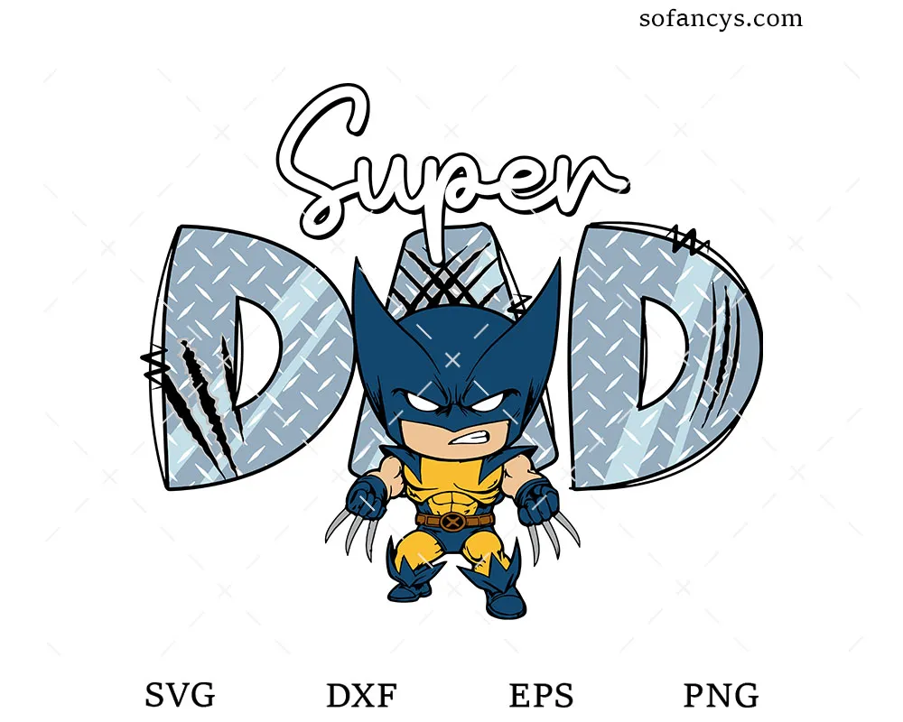 Wolverine Super Dad SVG