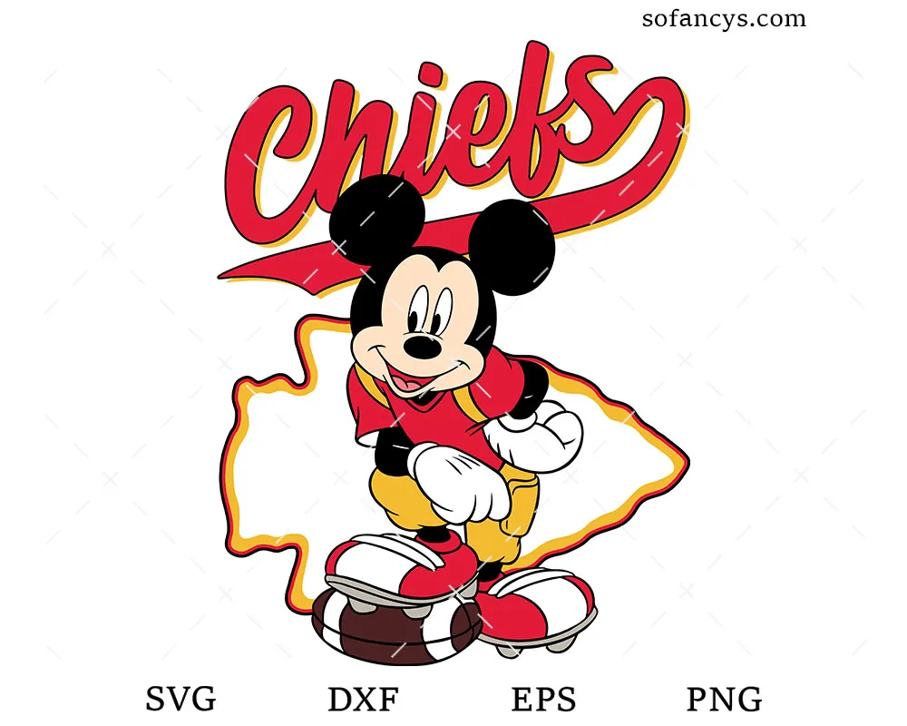 Chiefs Mickey Mouse SVG