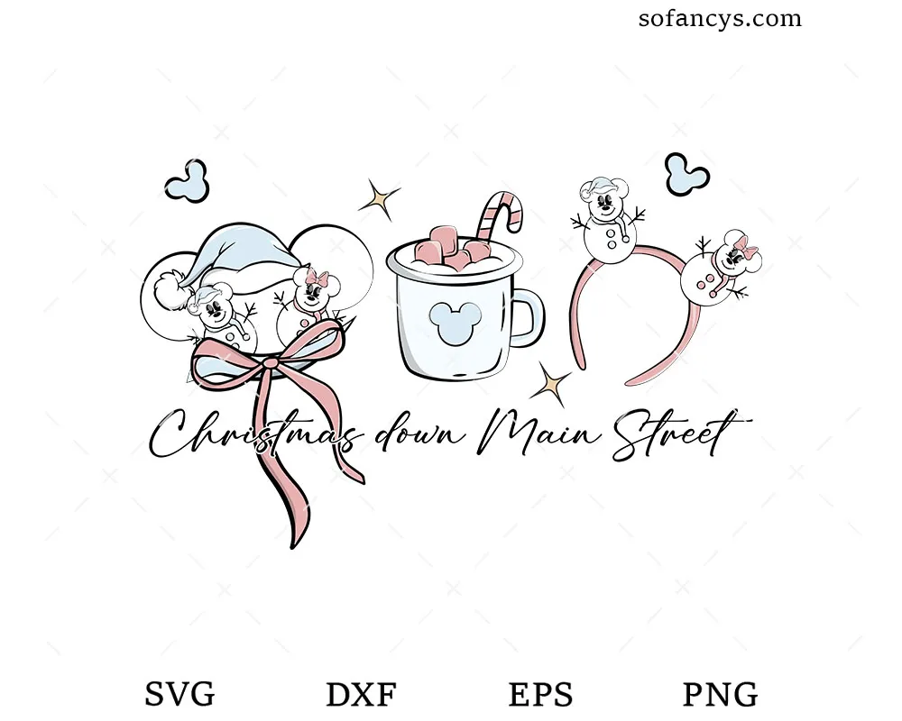 Christmas Snowman Mouse SVG